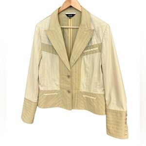 Stills Sz 10 (44 European) vintage light cotton blend blazer in excellent cond